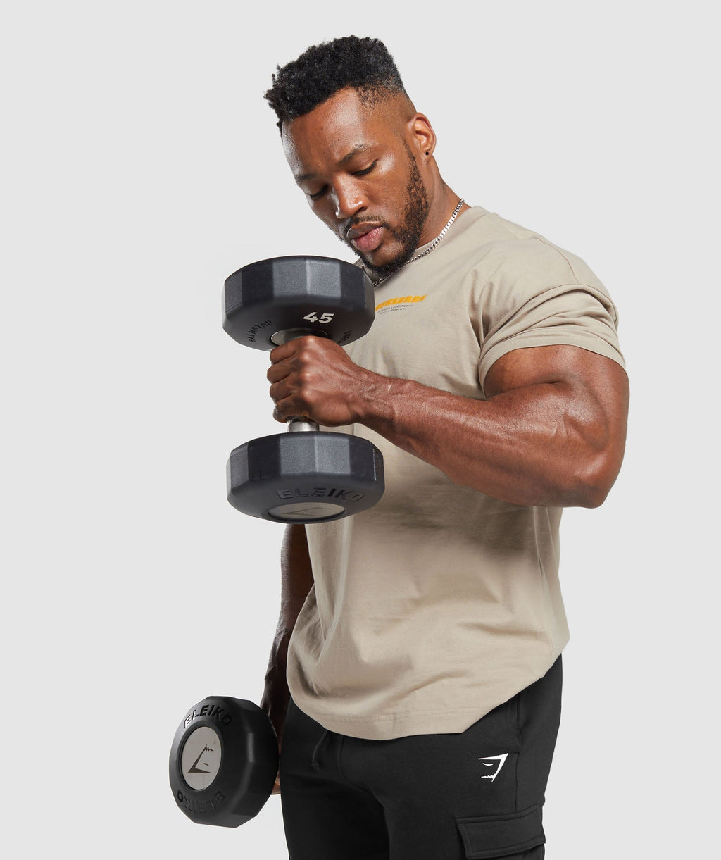gymshark-heavy-metal-t-shirt-brown-aw23