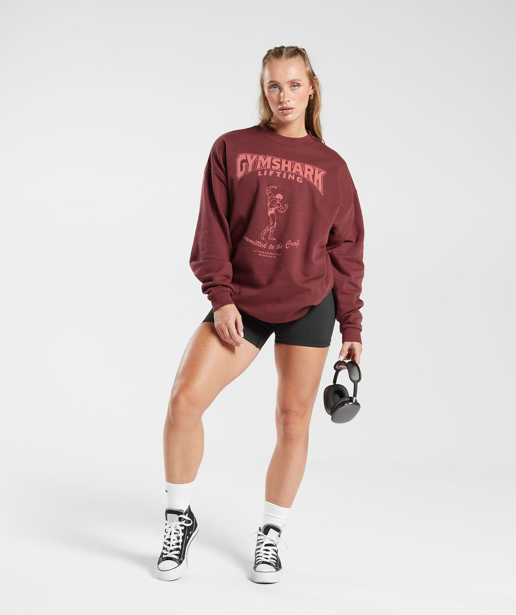 gymshark-ironworks-oversized-sweatshirt-red-aw23