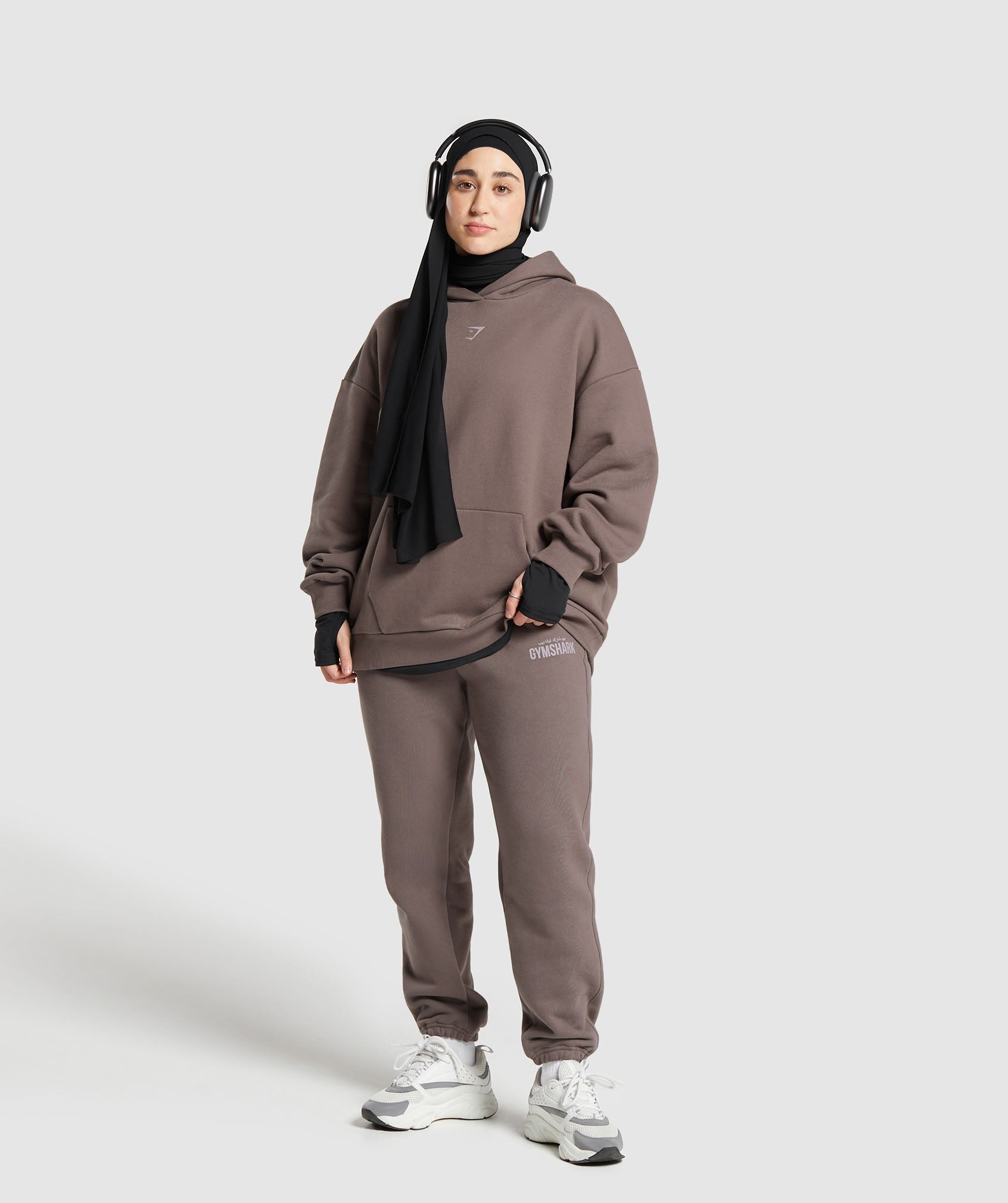 gs-x-leana-deeb-oversized-graphic-hoodie-dusty-brown-ss24
