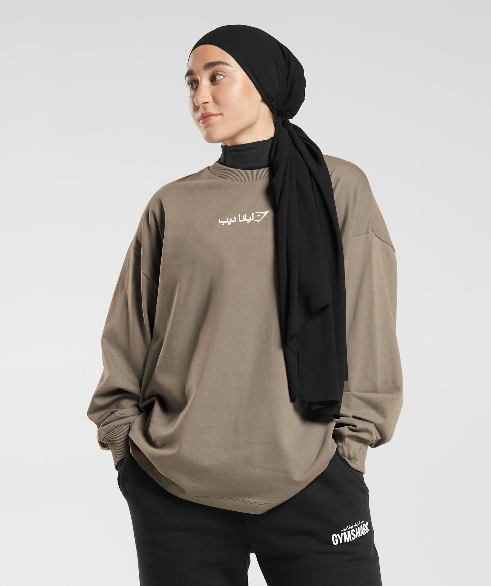 gs-x-leana-deeb-oversized-long-sleeve-top-brushed-brown-aw23