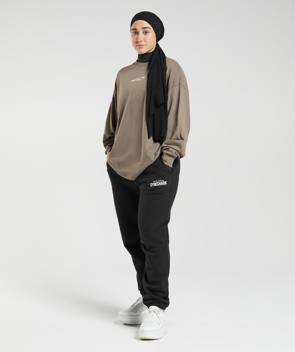gs-x-leana-deeb-oversized-long-sleeve-top-brushed-brown-aw23