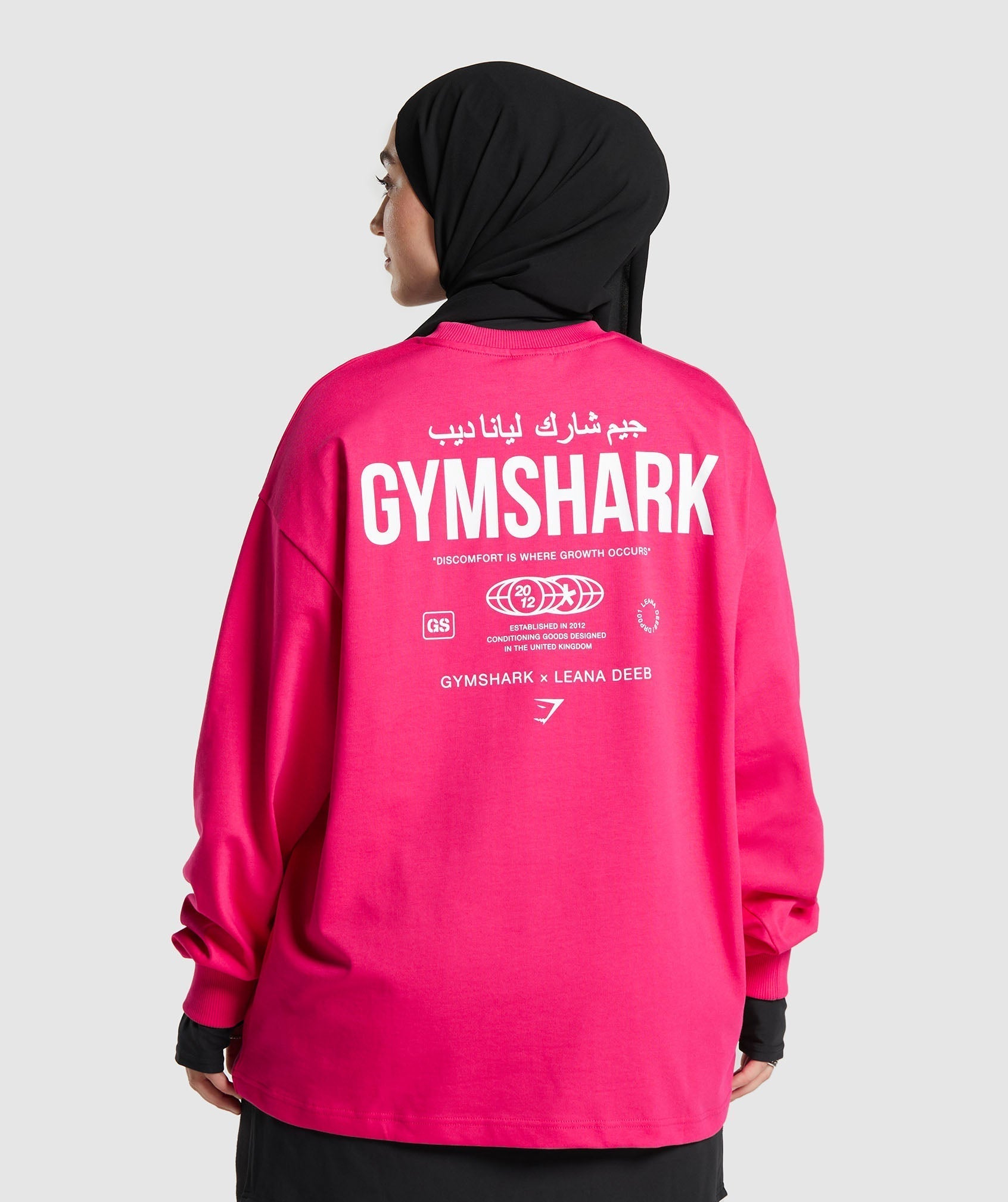 gs-x-leana-deeb-graphic-oversized-long-sleeve-top-impact-pink-ss24