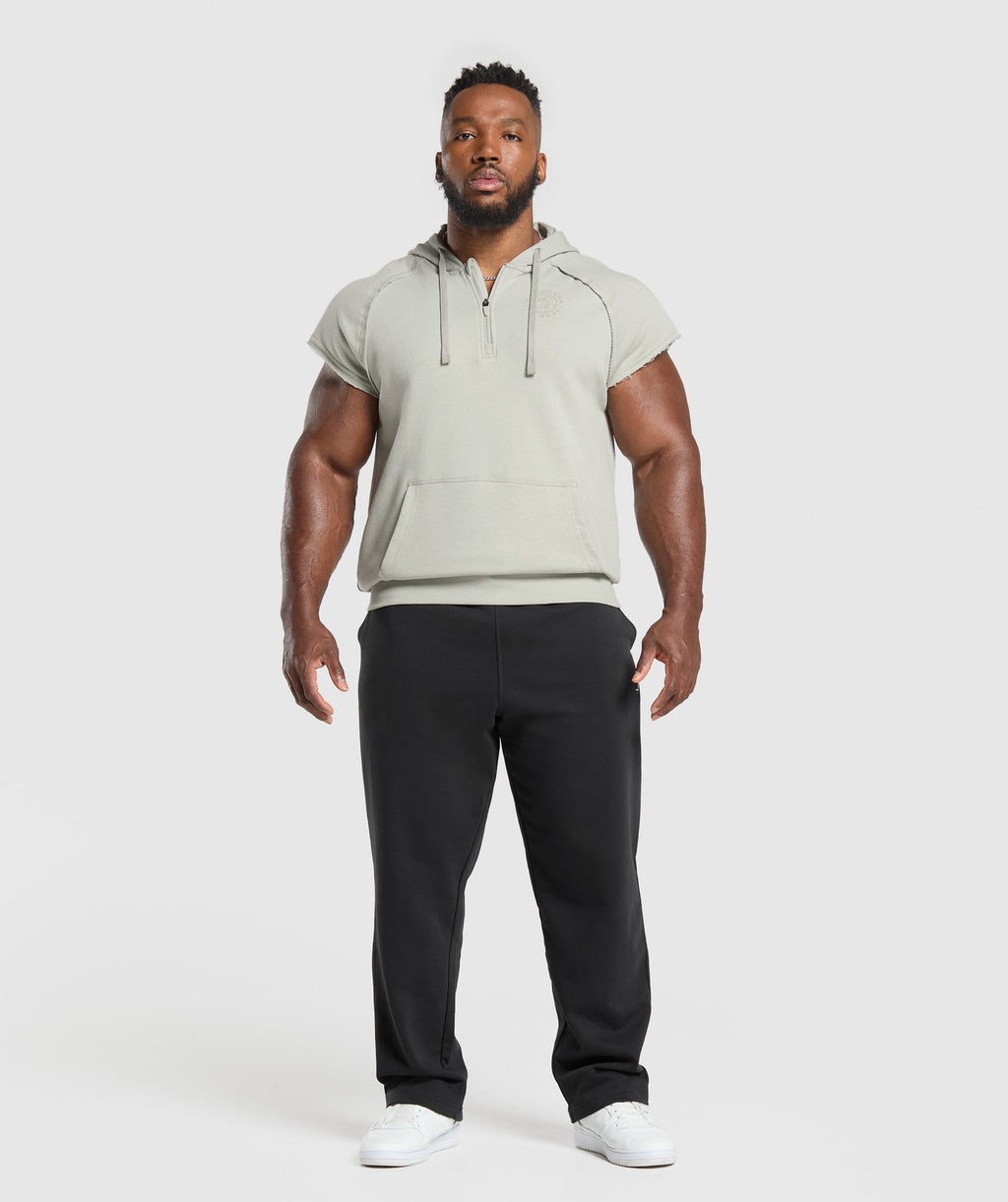 gymshark-legacy-1-4-zip-cap-sleeve-hoodie-stone-grey-ss25
