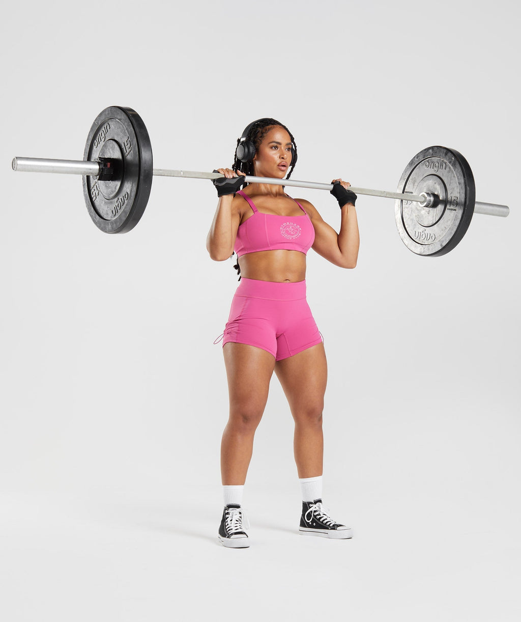 gymshark-legacy-ruched-tight-shorts-deep-pink-aw22