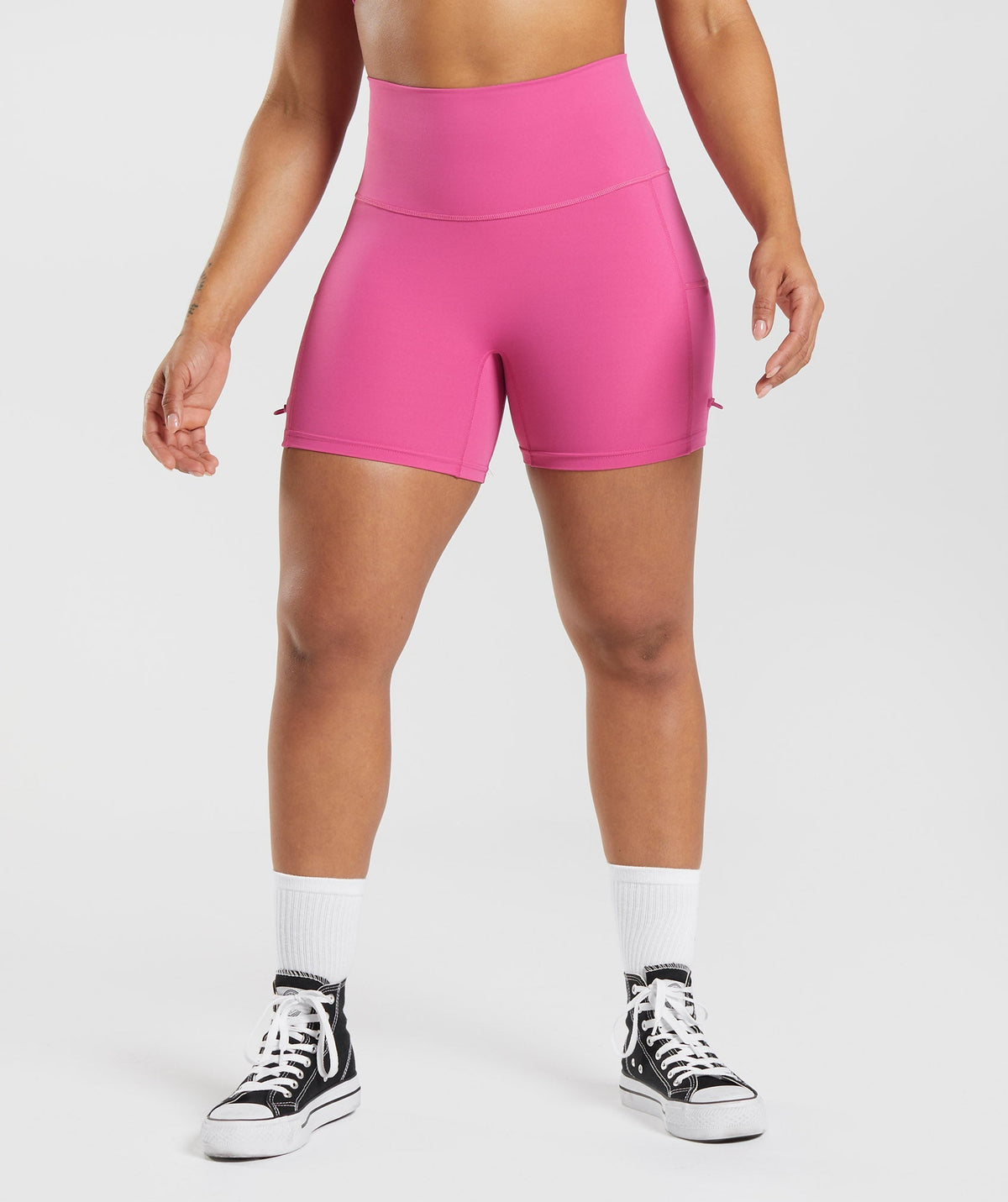 gymshark-legacy-ruched-tight-shorts-deep-pink-aw22
