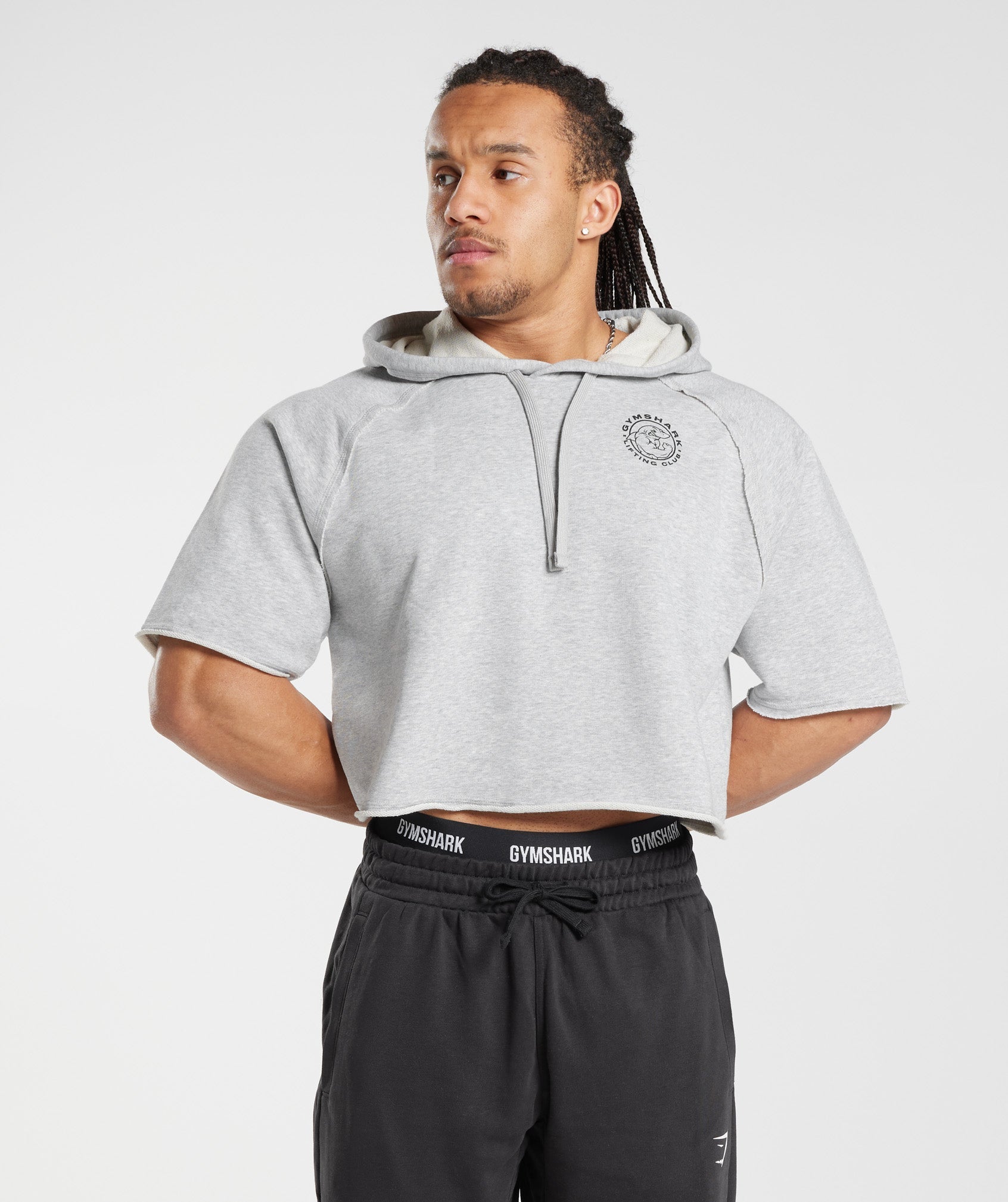 gymshark-legacy-short-sleeve-cropped-hoodie-light-grey-marl-ss23