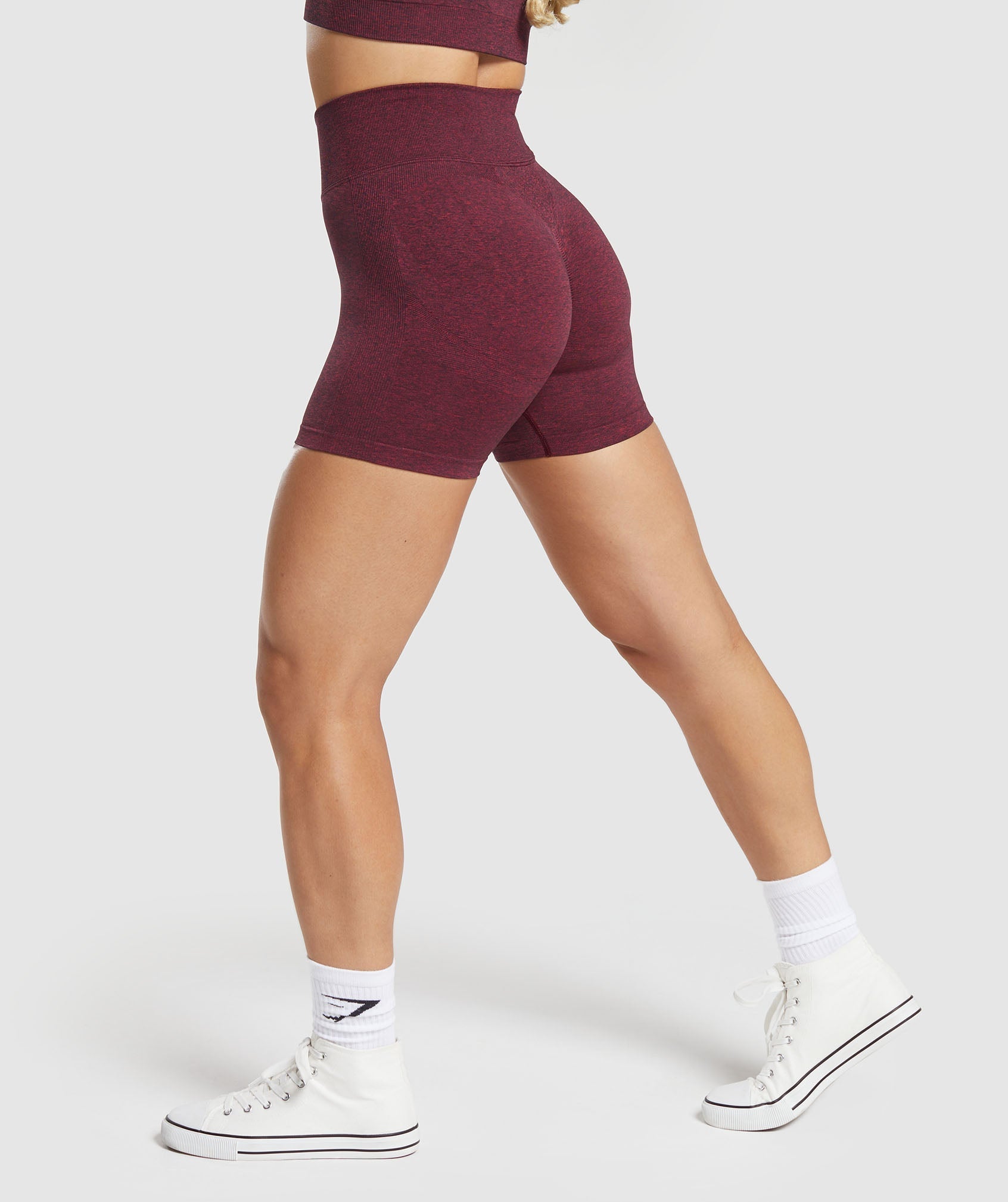 dnu-gymshark-lift-seamless-shorts-vintage-pink-black-marl-aw23
