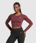 gymshark-lifting-essential-long-sleeve-crop-top-burgundy-brown-ss24