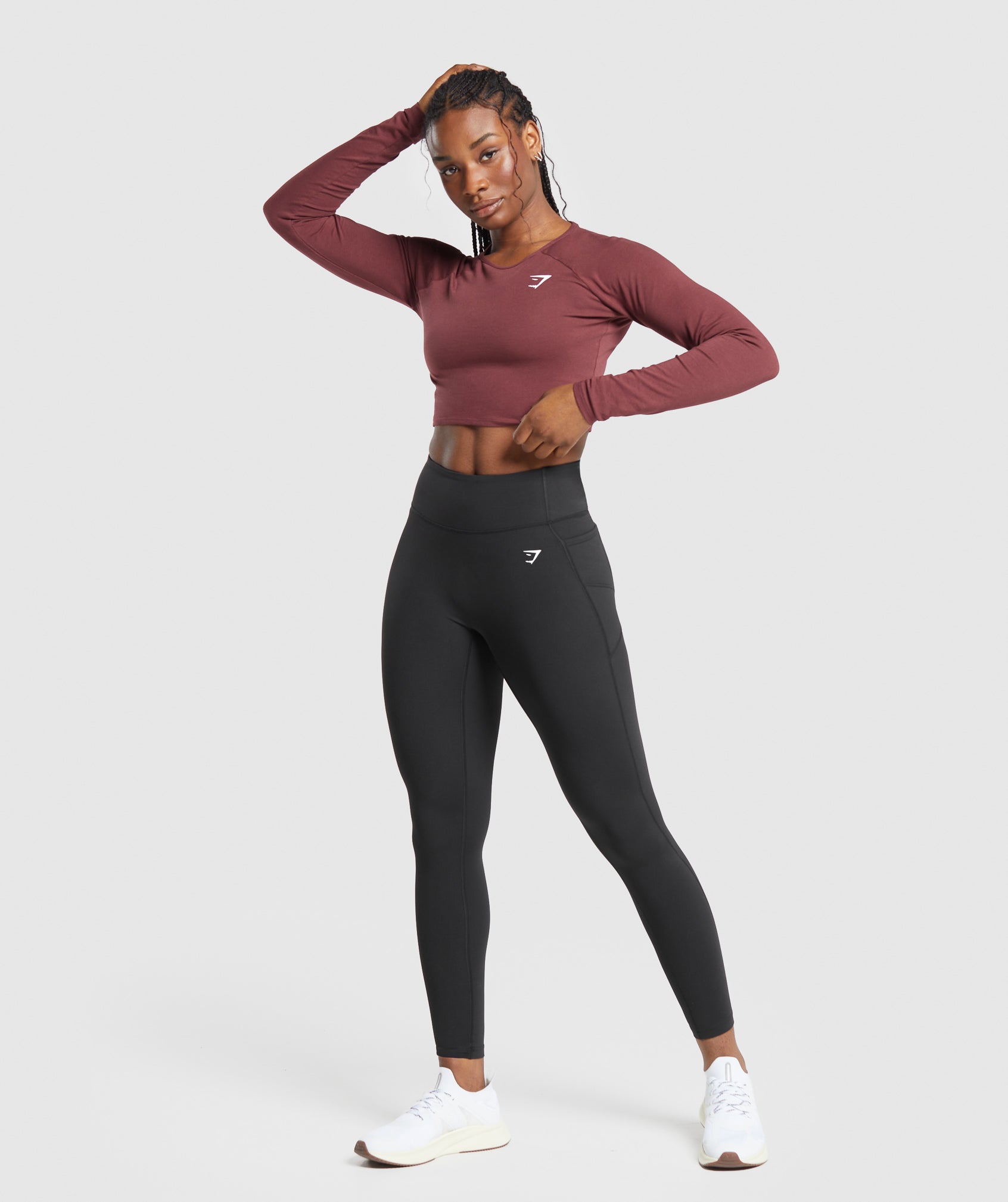 gymshark-lifting-essential-long-sleeve-crop-top-burgundy-brown-ss24