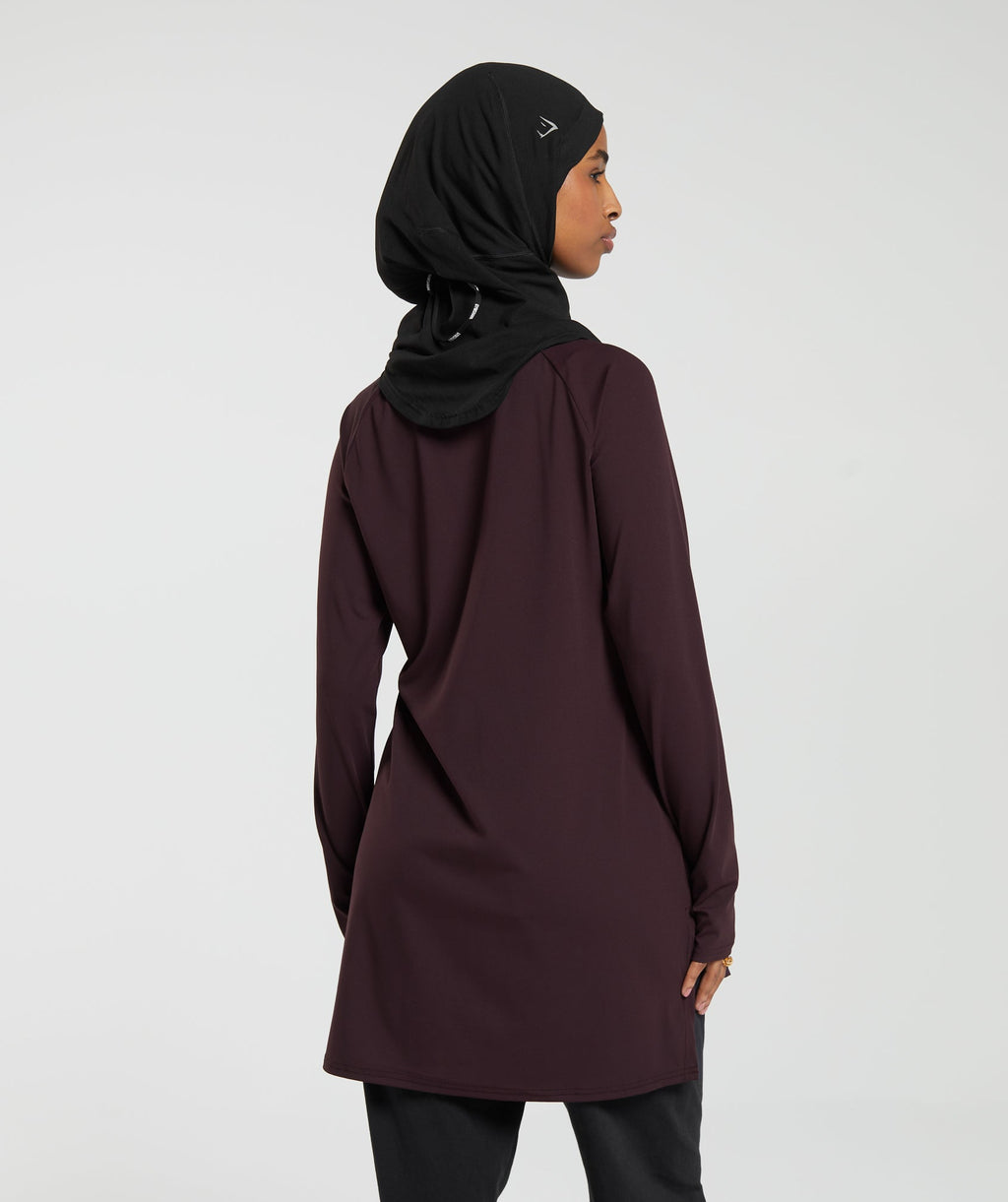 gymshark-long-line-long-sleeve-top-plum-brown-aw23