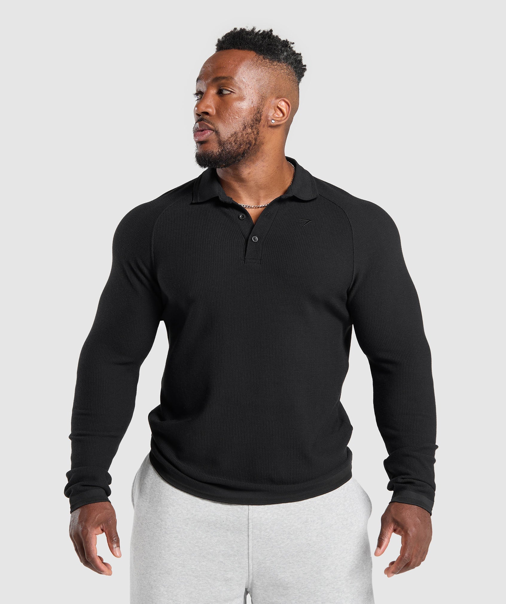 gymshark-long-sleeve-waffle-polo-shirt-black-aw24