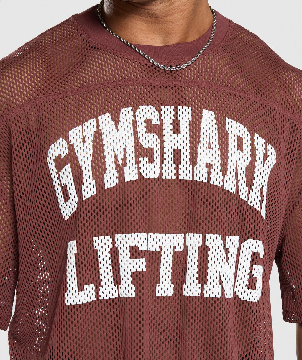 gymshark-mesh-oversized-t-shirt-burgundy-brown-ss24