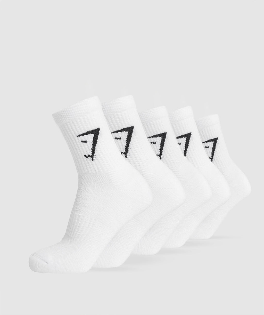 gymshark-midi-socks-5pk-white-ss25