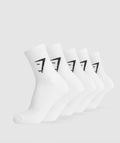 gymshark-midi-socks-5pk-white-ss25