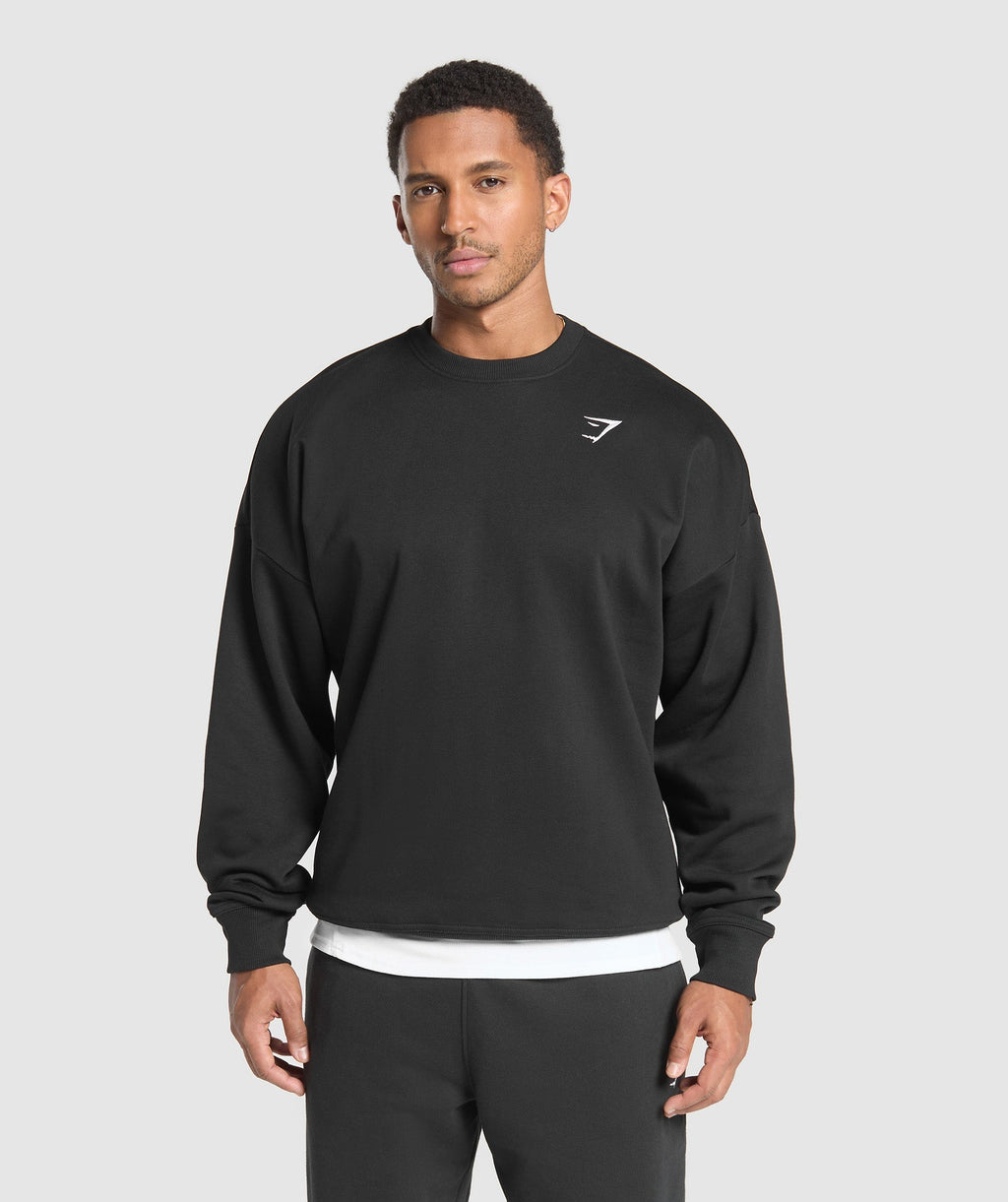 gymshark-oversized-crest-crew-black-ss25