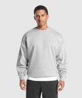 gymshark-oversized-crest-crew-light-grey-core-marl-ss25