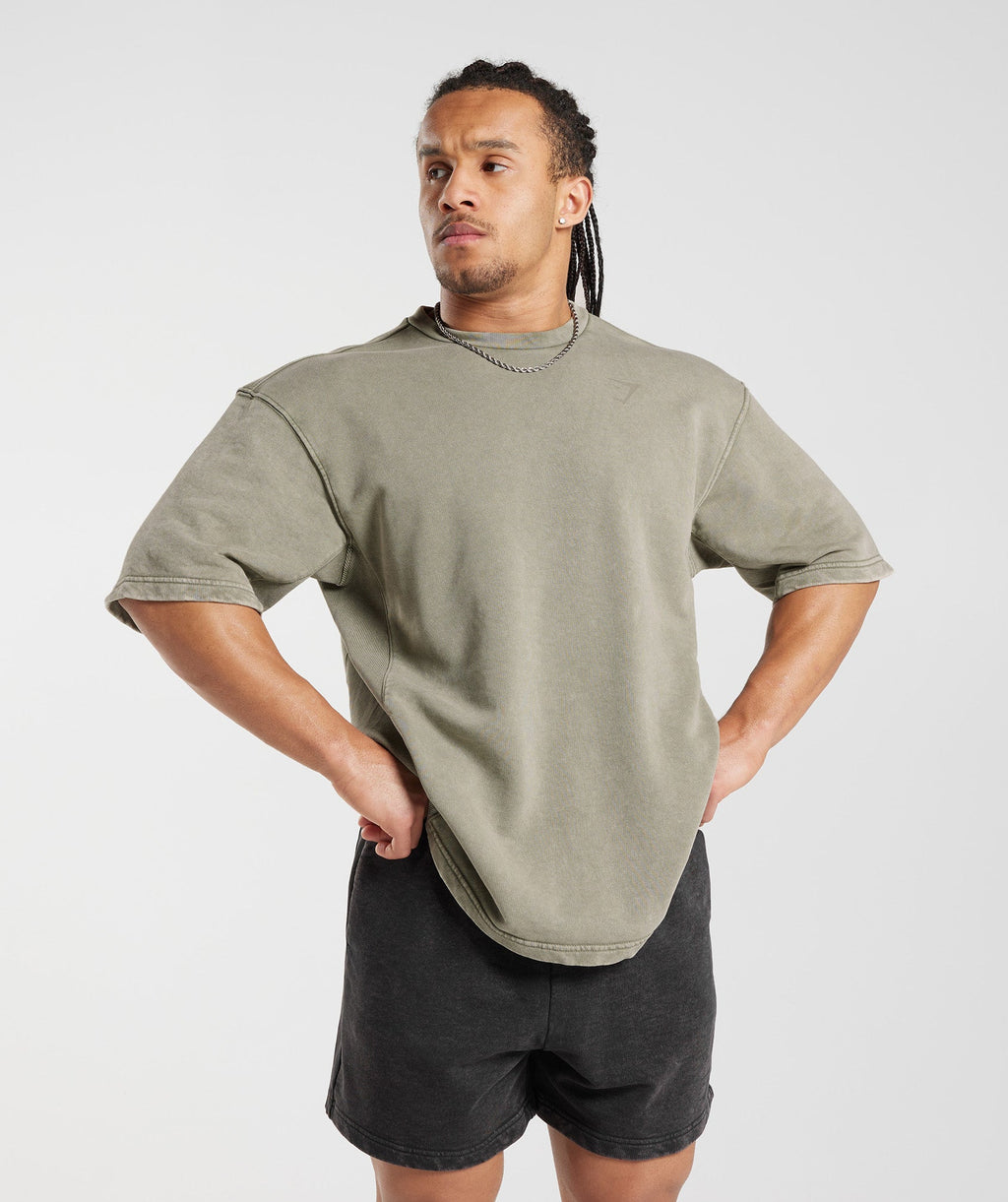 gymshark-power-washed-short-sleeve-crew-ecru-brown-ss23