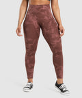 gymshark-waist-support-leggings-cherry-brown-print-ss23