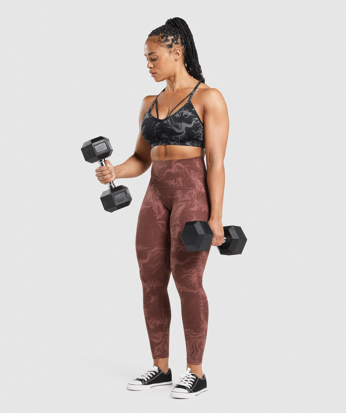 gymshark-waist-support-leggings-cherry-brown-print-ss23