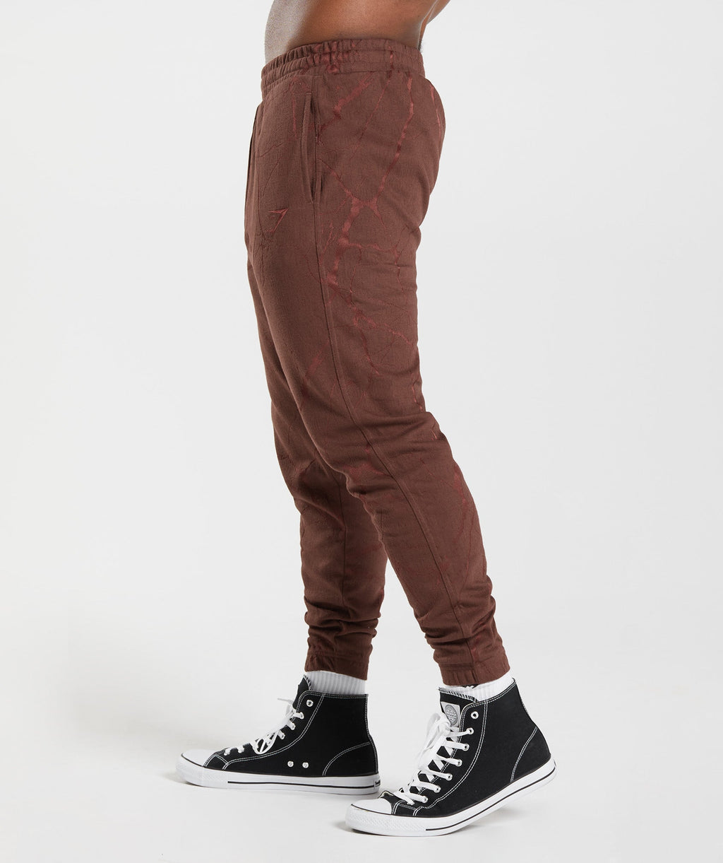 gymshark-power-joggers-cherry-brown-print-ss22