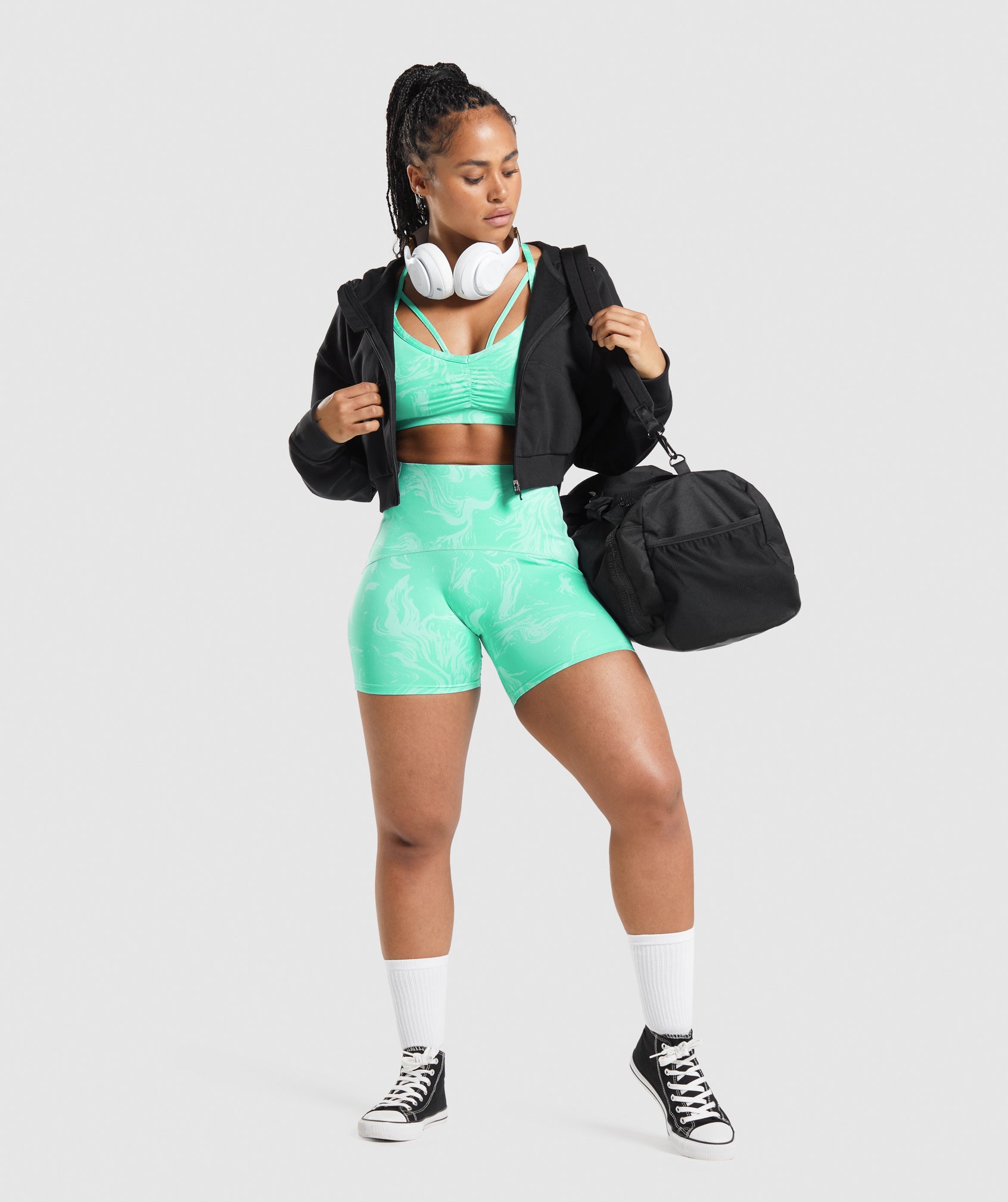 gs-power-high-rise-shorts-bright-turquoise-print-ss22