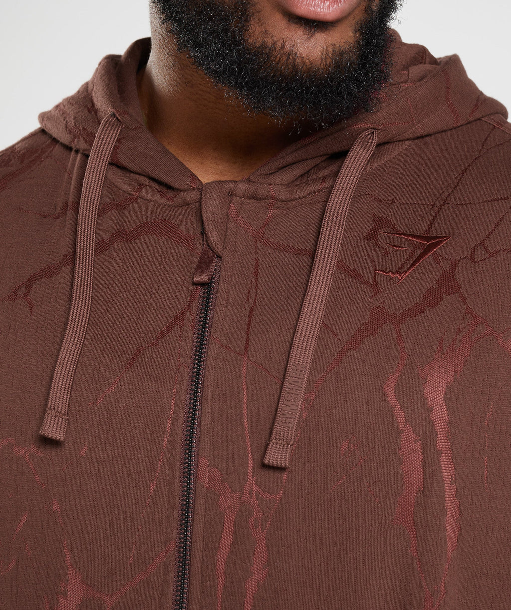 gymshark-power-zip-hoodie-cherry-brown-print-ss22