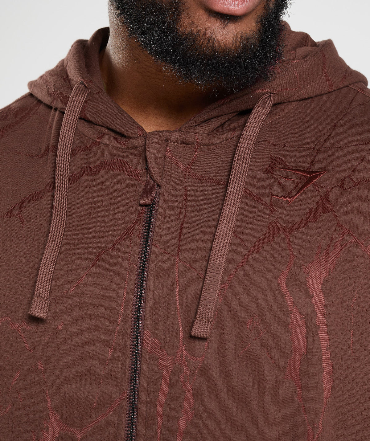 gymshark-power-zip-hoodie-cherry-brown-print-ss22
