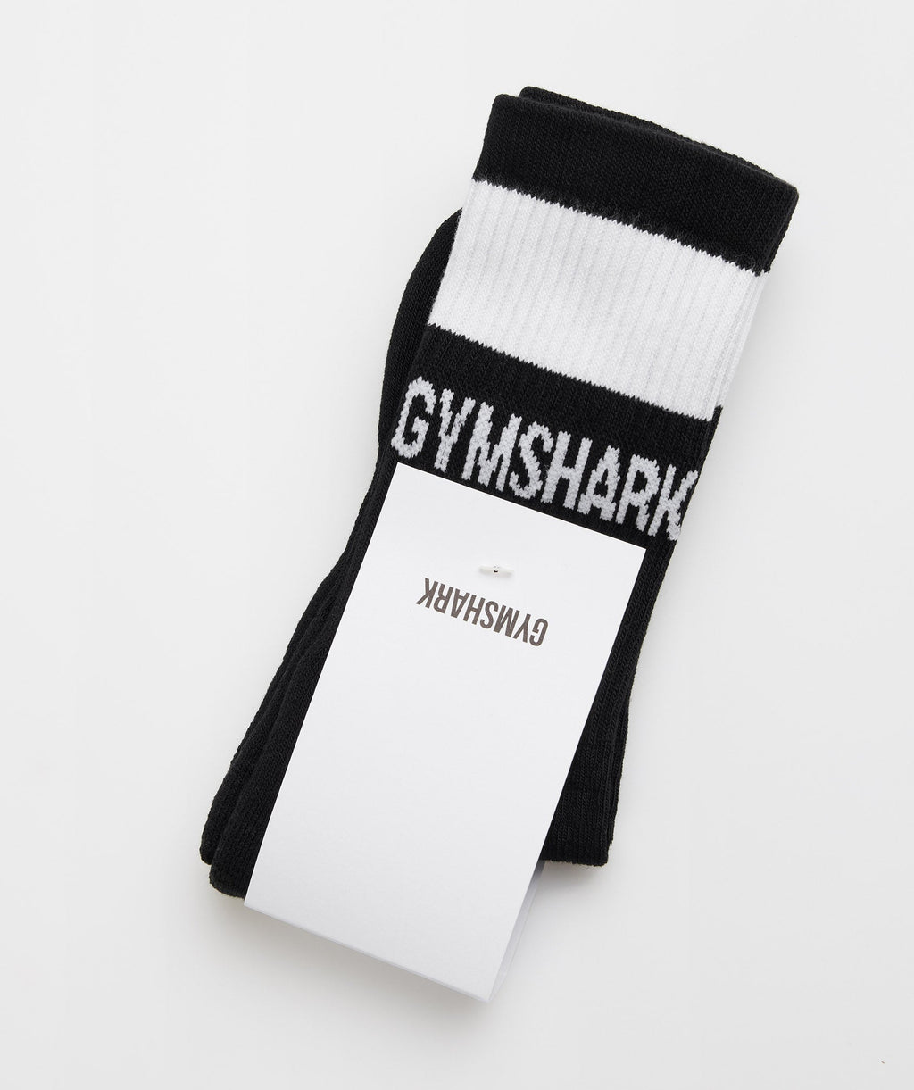 gymshark-premium-jacquard-single-socks-black-white-aw22