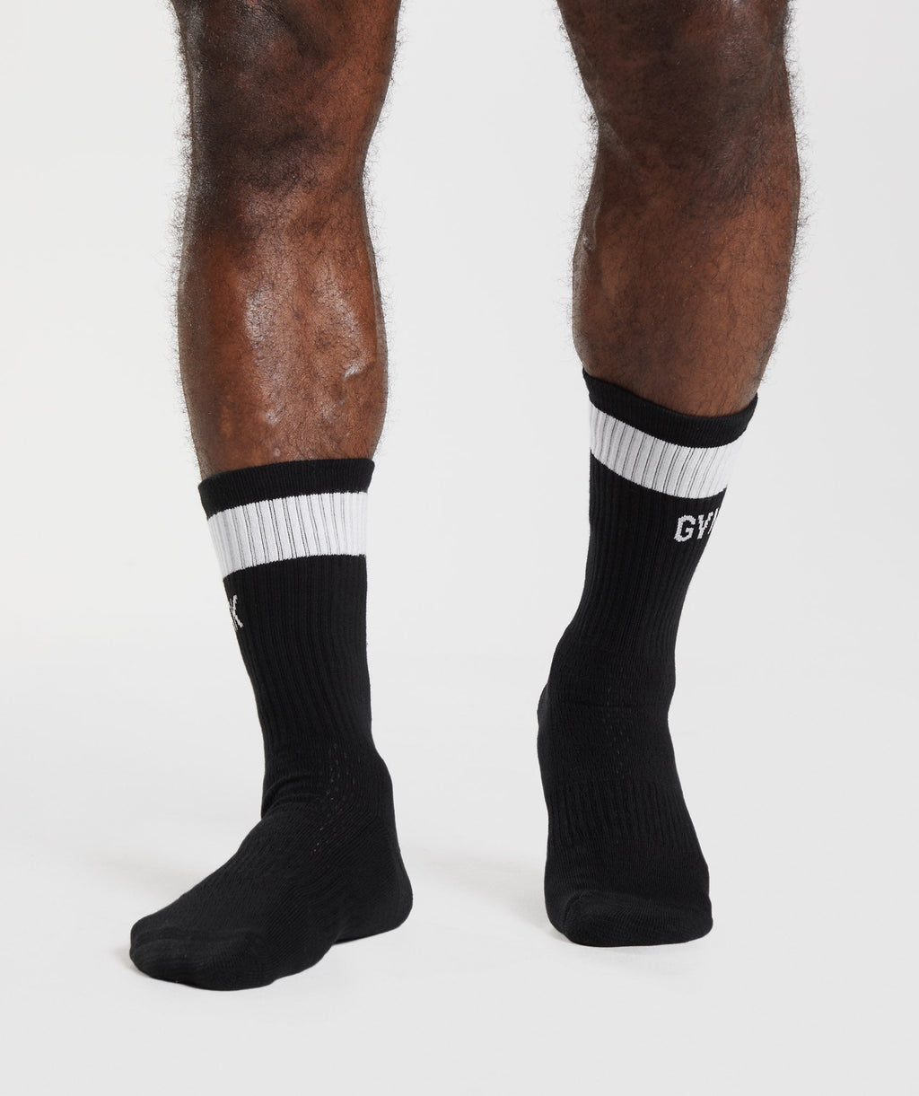 gymshark-premium-jacquard-single-socks-black-white-aw22