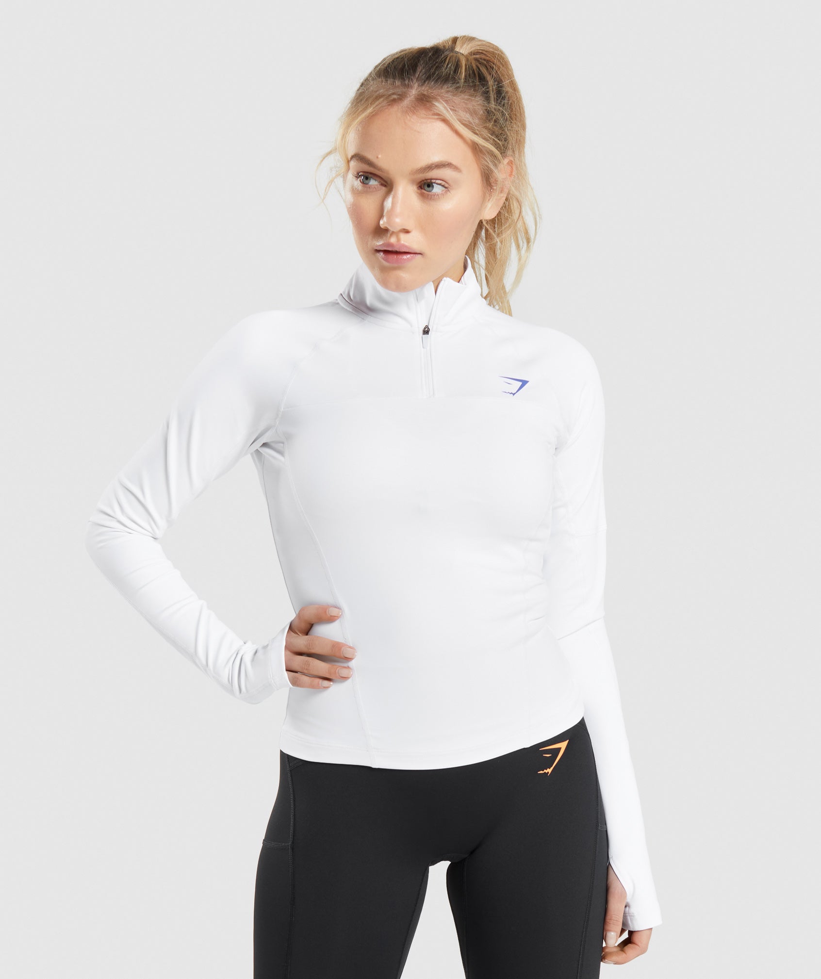 gymshark-pulse-1-4-zip-white-ss22