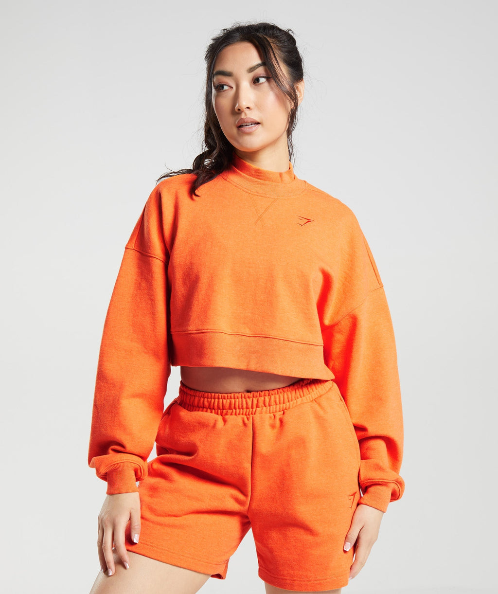 gymshark-rest-day-sweats-cropped-pullover-blaze-orange-marl-aw22