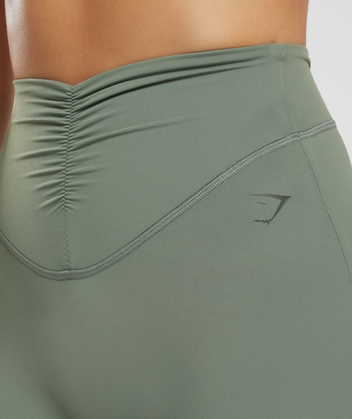 gymshark-ruched-leggings-dusk-green-aw23
