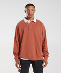 gymshark-rest-day-essentials-sweat-polo-persimmon-red-ss23