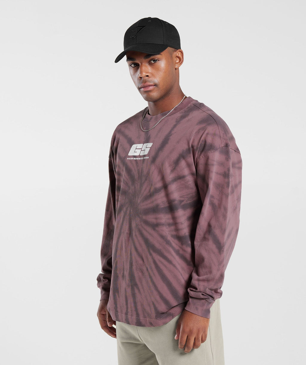 gymshark-rest-day-long-sleeve-t-shirt-dusty-maroon-silhouette-grey-spiral-optic-wash-ss23