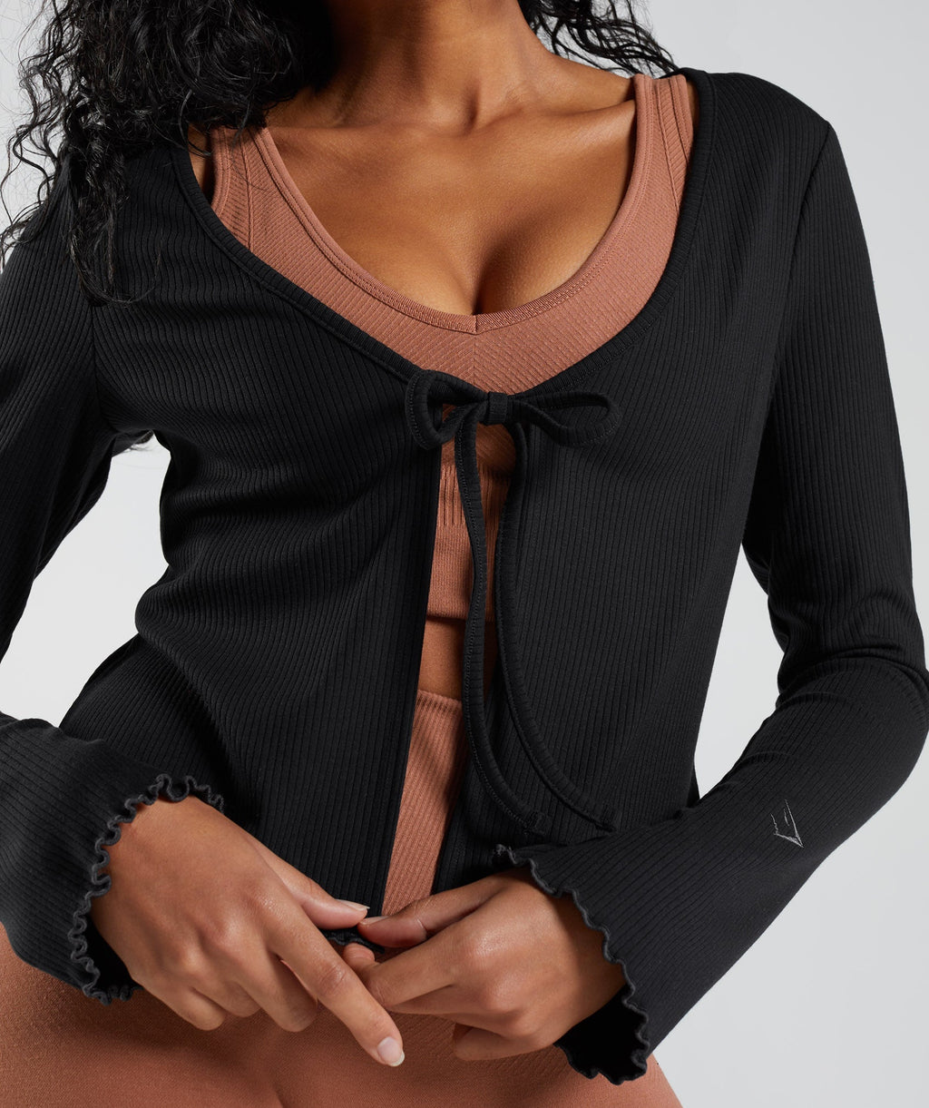 gymshark-pause-cardigan-black-aw22