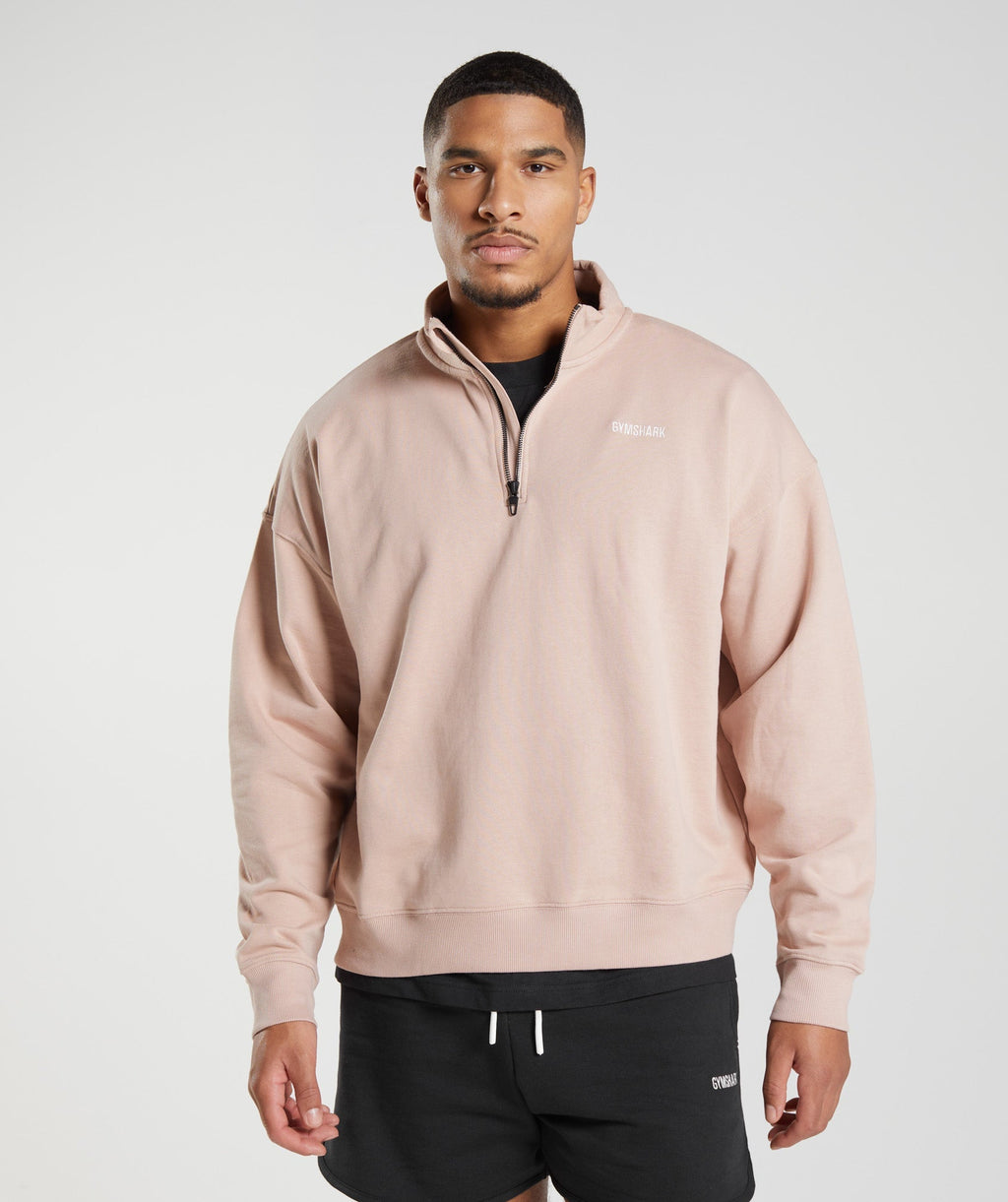 gymshark-rest-day-sweats-1-4-zip-dusty-taupe-aw22