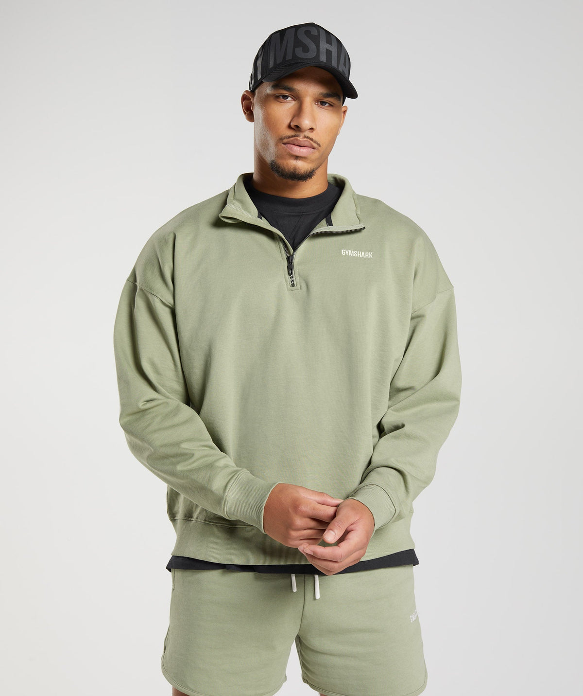 gymshark-rest-day-sweats-1-4-zip-sage-green-aw22