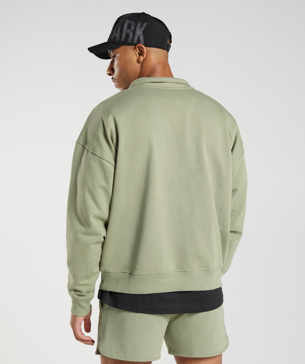 gymshark-rest-day-sweats-1-4-zip-sage-green-aw22