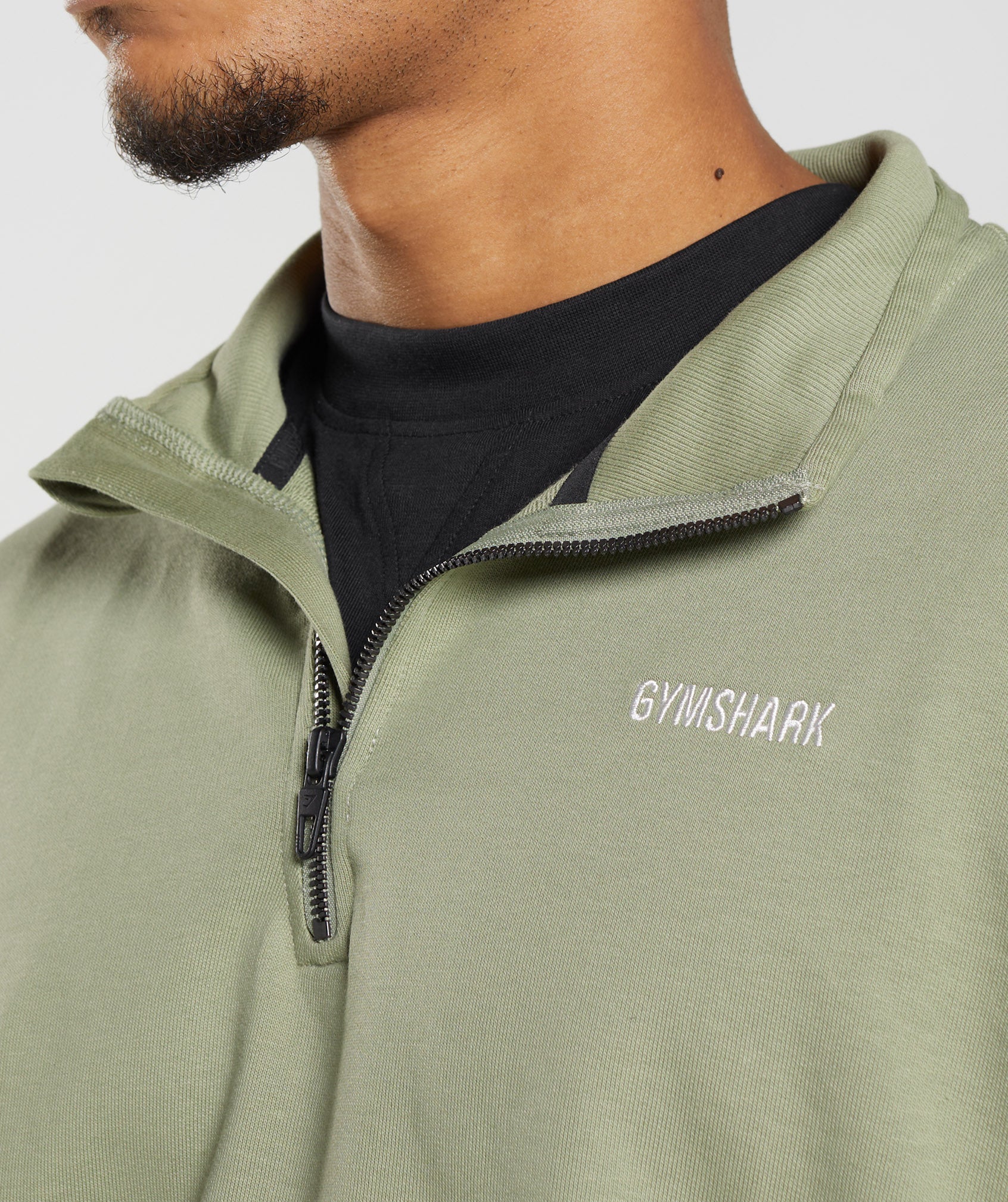 gymshark-rest-day-sweats-1-4-zip-sage-green-aw22