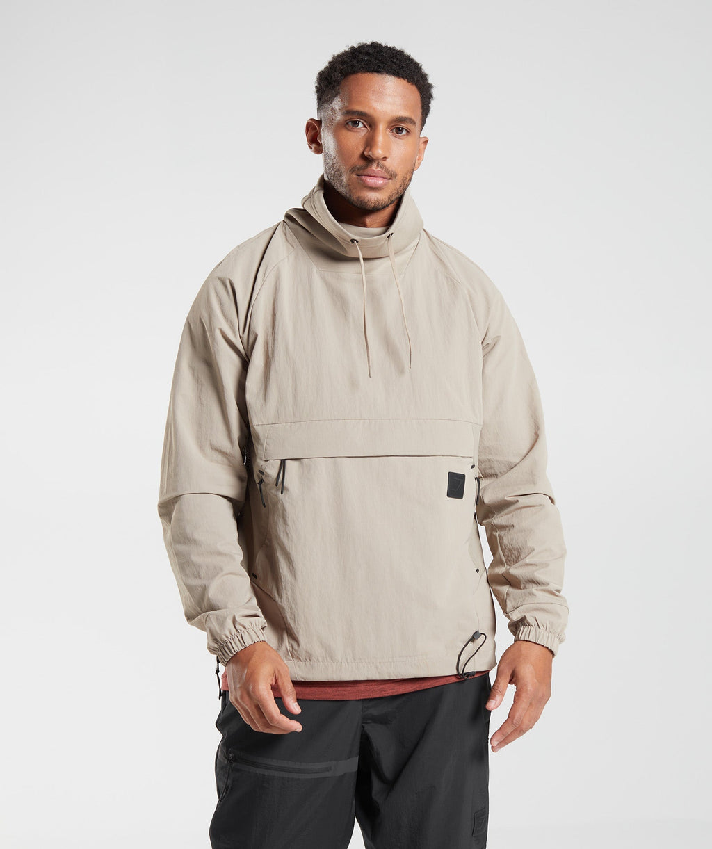 gymshark-retake-anorak-cement-brown-aw22