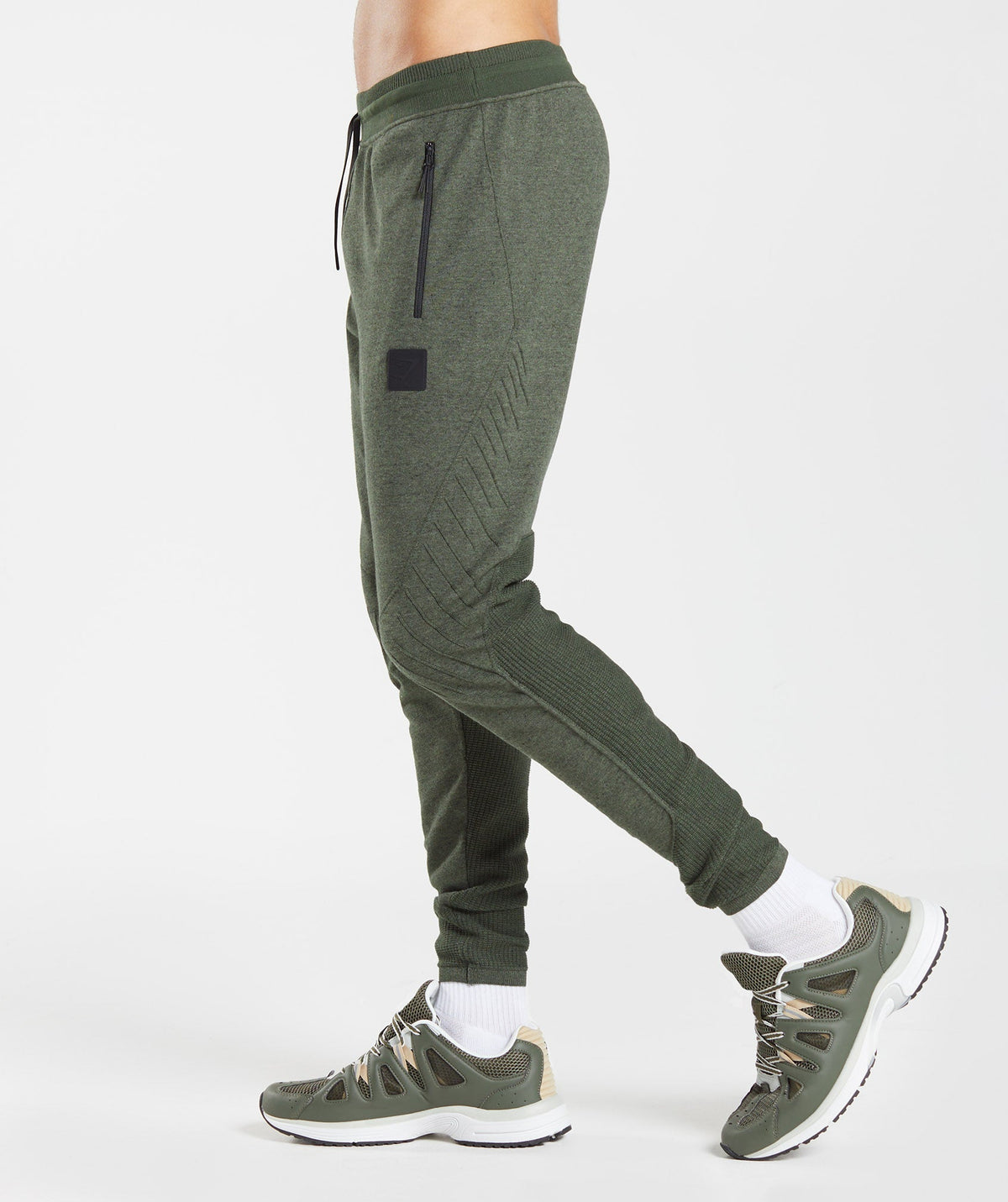 gymshark-retake-knit-joggers-moss-olive-marl-aw22