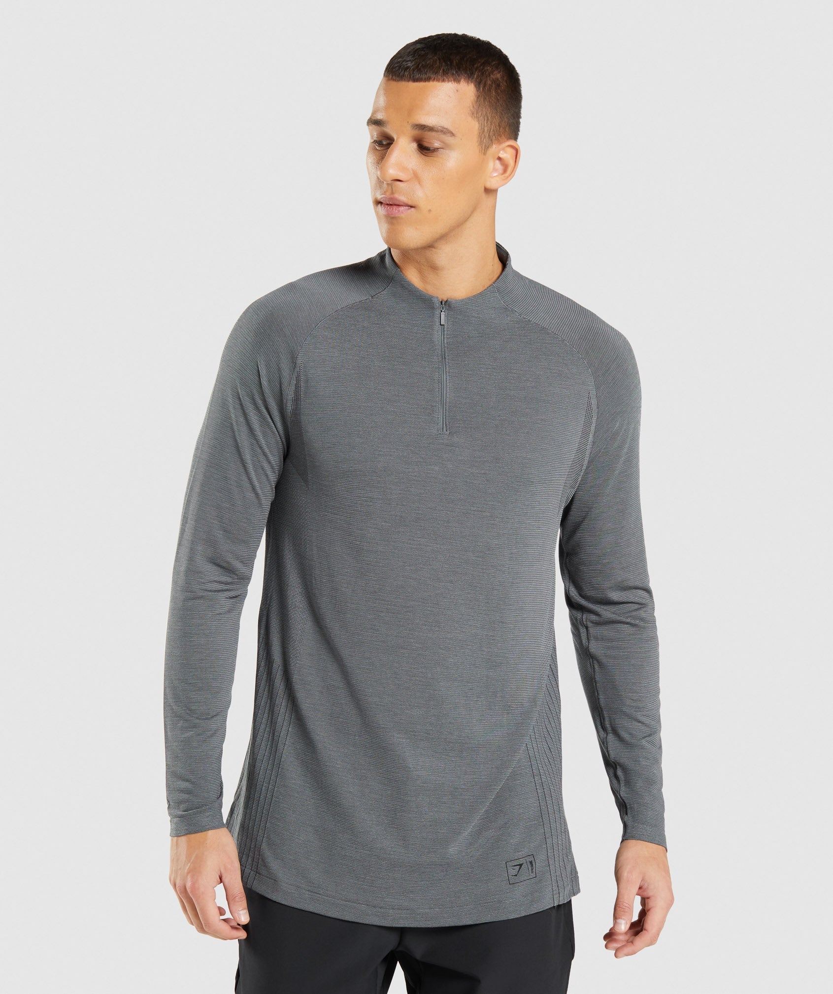 gymshark-retake-seamless-1-4-zip-black-charcoal-marl-aw21