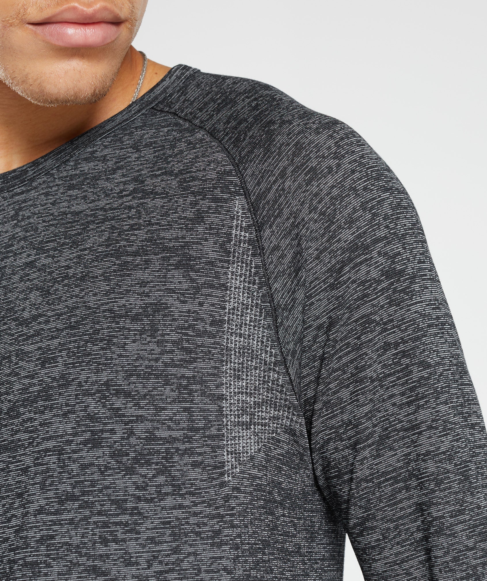 gymshark-retake-seamless-long-sleeve-t-shirt-black-white-marl-aw22