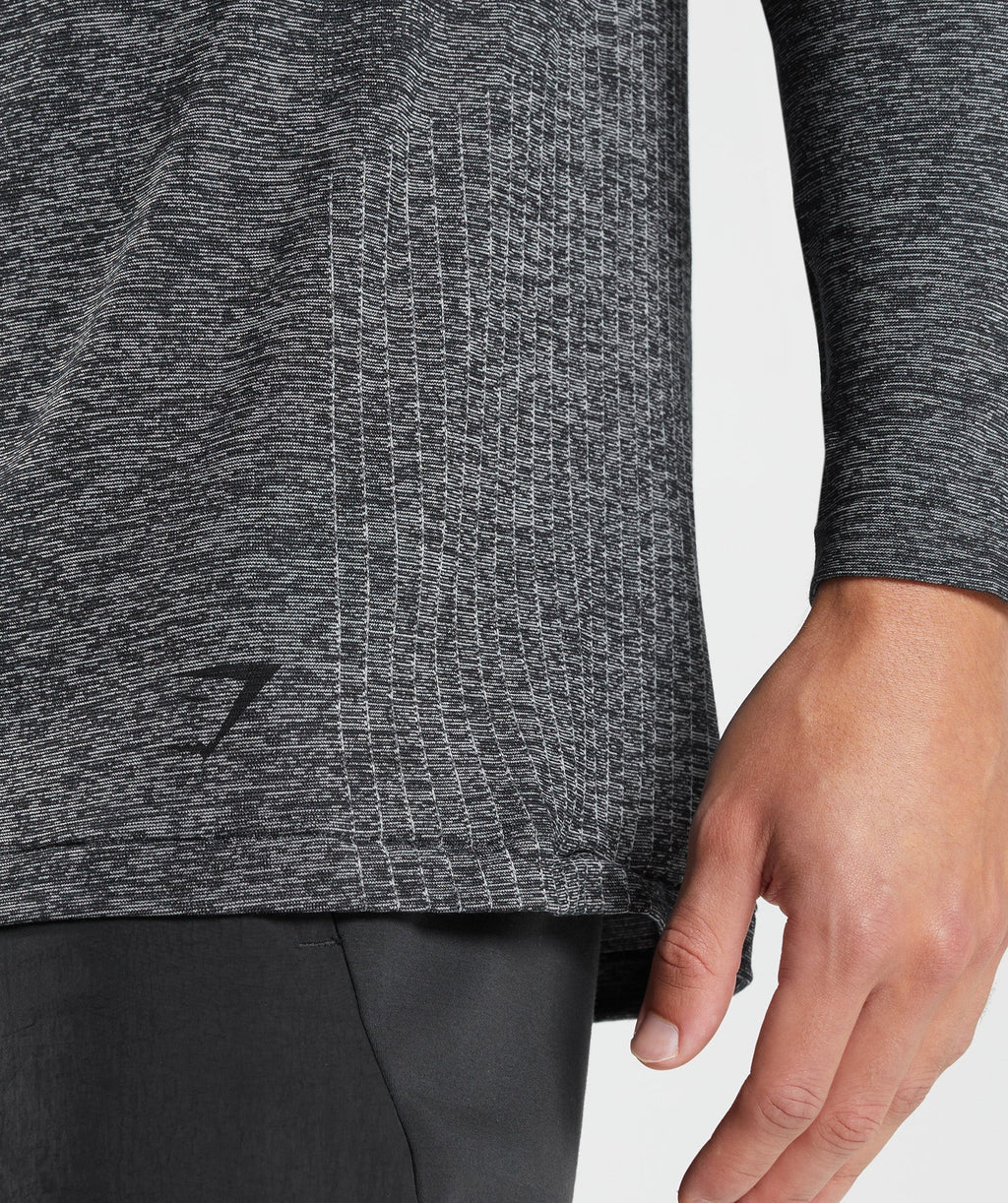 gymshark-retake-seamless-long-sleeve-t-shirt-black-white-marl-aw22