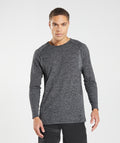 gymshark-retake-seamless-long-sleeve-t-shirt-black-white-marl-aw22
