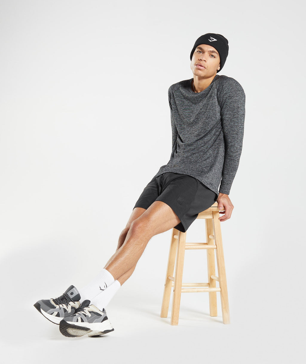 gymshark-retake-seamless-long-sleeve-t-shirt-black-white-marl-aw22