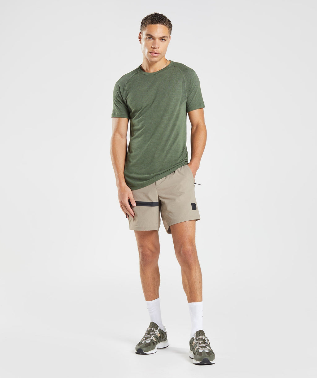 gymshark-retake-seamless-t-shirt-core-olive-black-marl-aw22