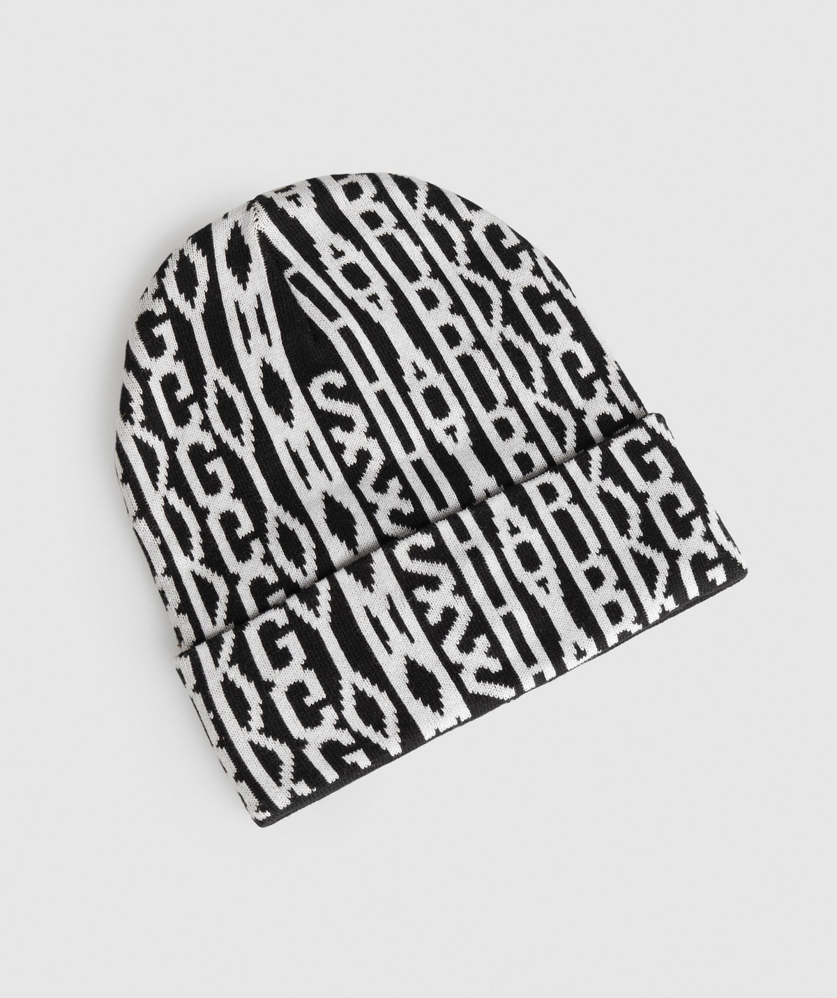 gymshark-reverse-jacquard-beanie-black-white-aw23