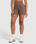 gymshark-ribbed-cotton-seamless-shorts-soft-brown-ss24