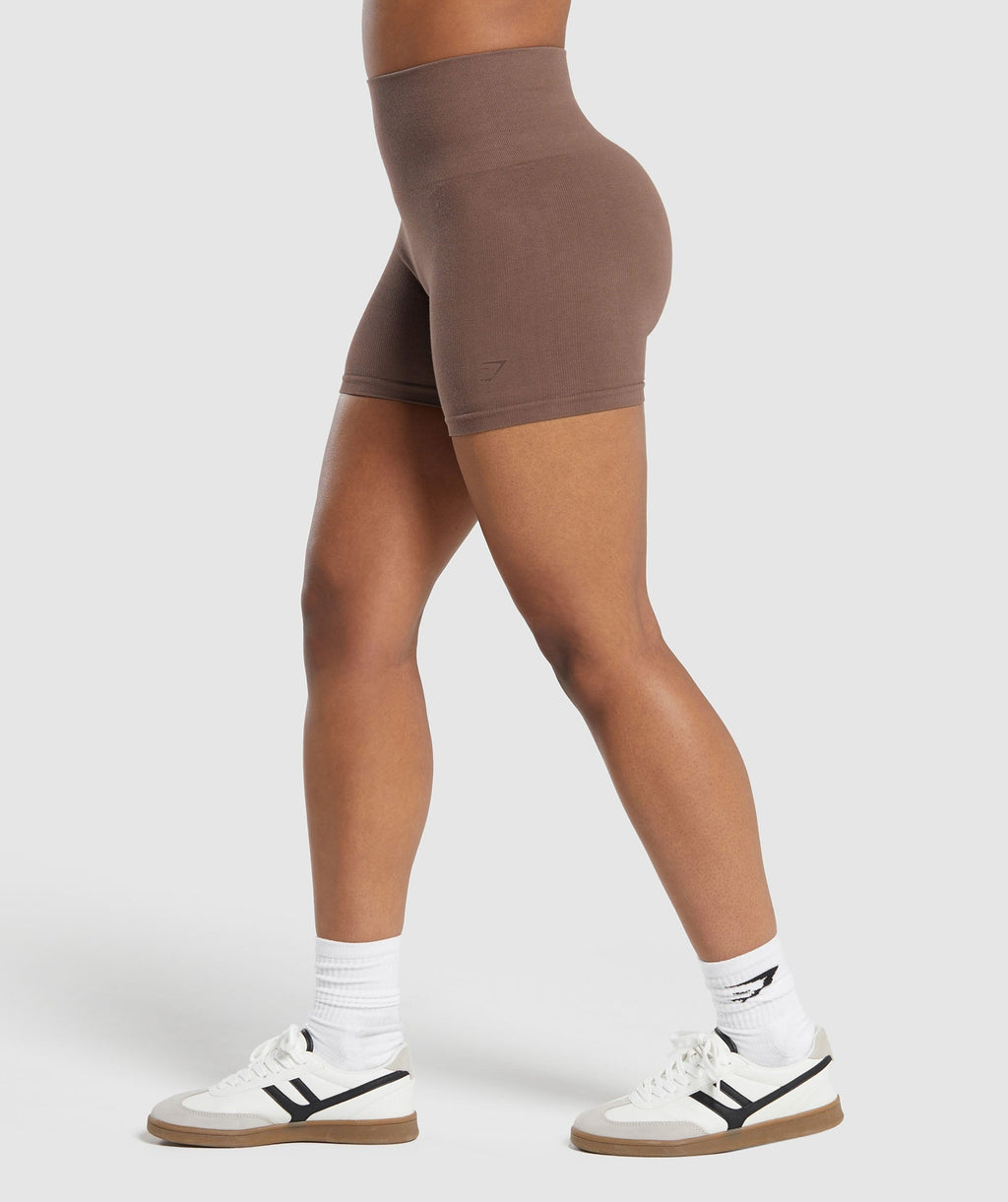 gymshark-ribbed-cotton-seamless-shorts-soft-brown-ss24